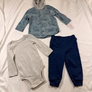 Carter's Baby Boy 3pc Tiger Hooded Set - 12M